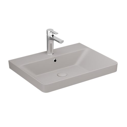 Luxury 600mm Ceramic Washbasin - Matt Latte