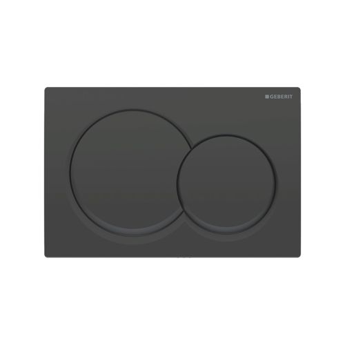 Geberit Alpha01 Round Flush Plate - Black