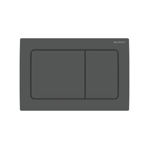Geberit Alpha01 Square Flush Plate - Matt Black