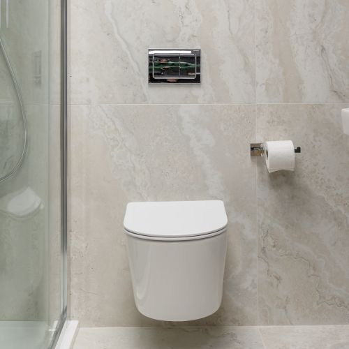Geberit Alpha01 Square Flush Plate - Chrome