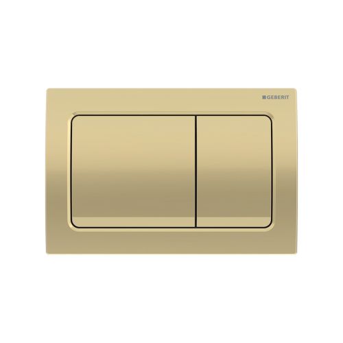 Geberit Alpha01 Square Flush Plate - Brass