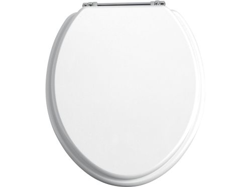 Heritage Soft Close WC Seat with Chrome Finish Hinges - White Gloss (6871)