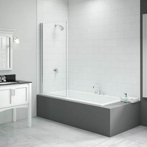 Merlyn 800x1500mm Single Square Bath Screen