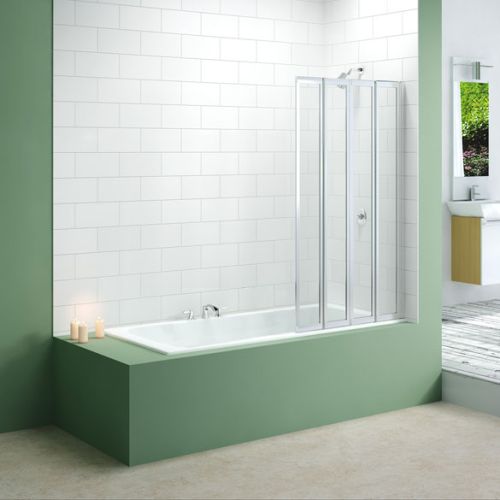 Merlyn 850x1400mm 4-Fold Bath Screen