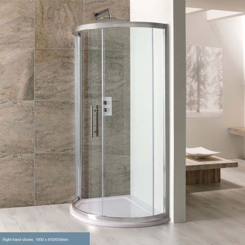 Volente Spacesaver Right Hand 1200 x 880mm Offset Quadrant Shower Tray - White