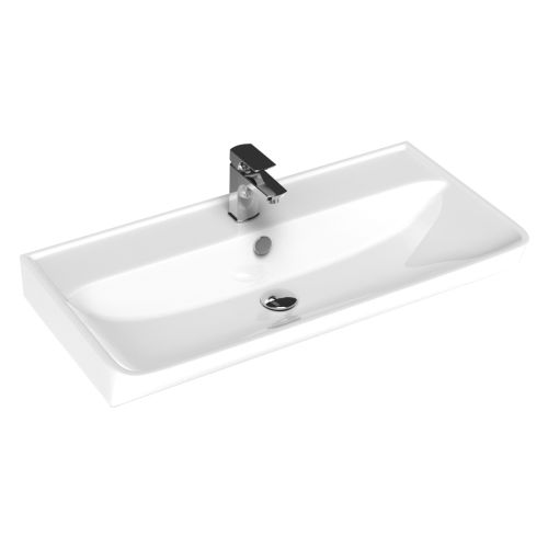 Neon 800mm Ceramic Vanity Basin - White