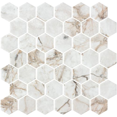 Hex Xl Yada Matte 28.6 x 28.4cm Mosaic Sheet