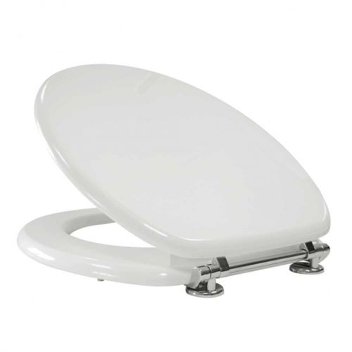 Arley Willow Wood Effect Standard Toilet Seat - White (20270)