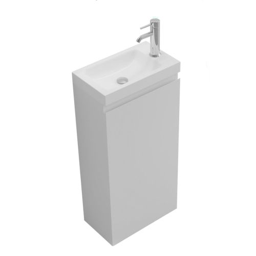 Halite Waterproof 400mm Floorstanding Vanity Unit & Basin - White