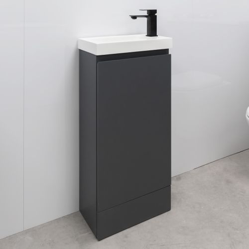 Halite 400mm Vanity Unit with Basin - Matt Henbury Grey