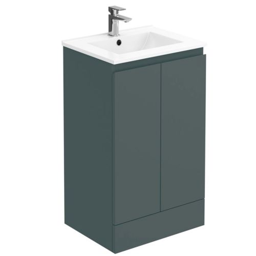 Halite 500mm Vanity Unit with Basin - Matt Henbury Grey 