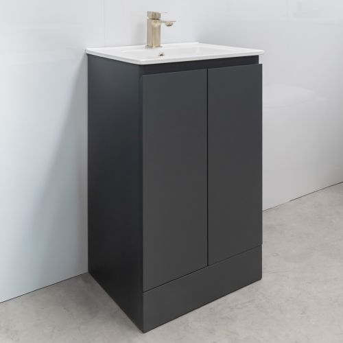 Halite 500mm Vanity Unit with Basin - Matt Henbury Grey 
