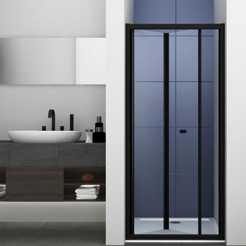 Kiimat Six 1000mm Bi-Fold Shower Door - Black (20432)
