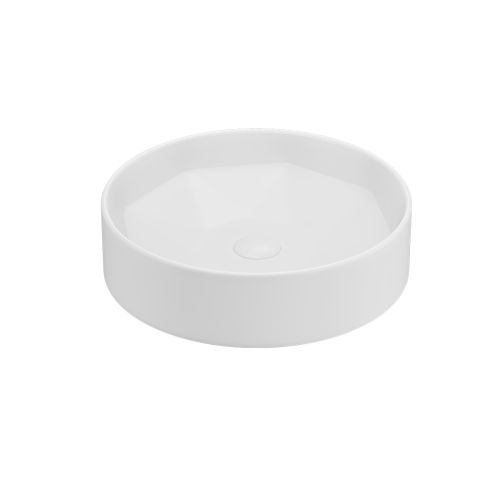 Diamante 420mm Countertop Washbasin - White