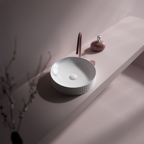 400mm Countertop Ceramic Washbasin - White