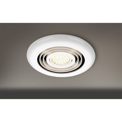 Flux Wet Room Inline Fan in White - Cool White LED