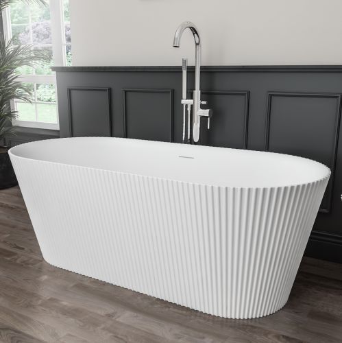 Sandford 1600 Freestanding Bath Inc Waste - White