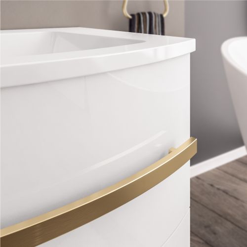 Centa Curved Handle - Brushed Brass