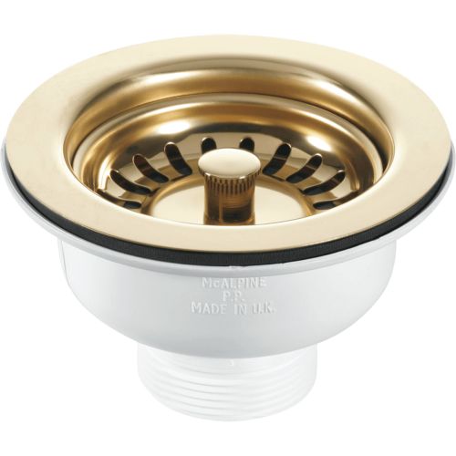 McAlpine 1½ Basket Strainer Waste - Gold (21398)