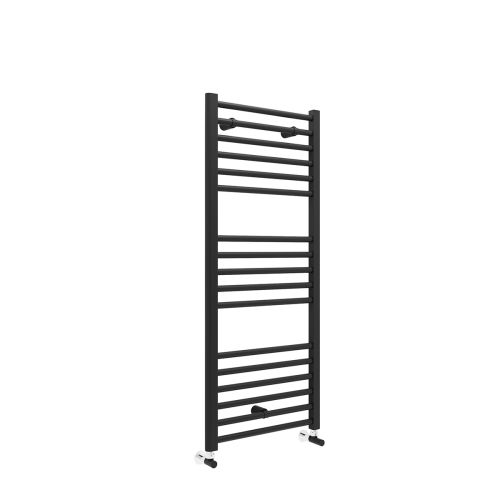 Lazzarini Silea 1200 x 500mm Straight Heated Towel Rail - Matt Black