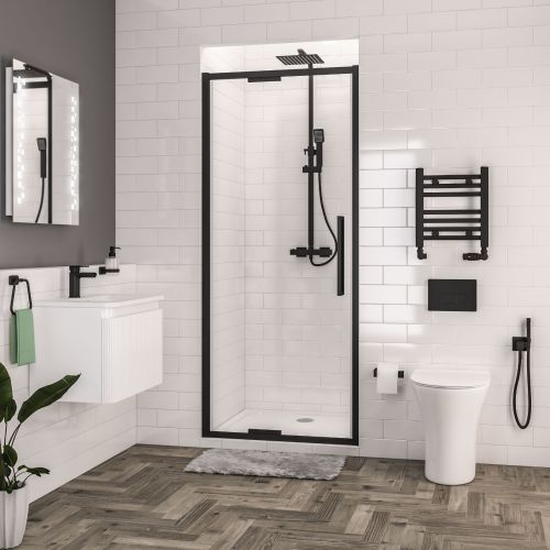 Corniche 2000 x 1000mm In-Fold Door - Matt Black