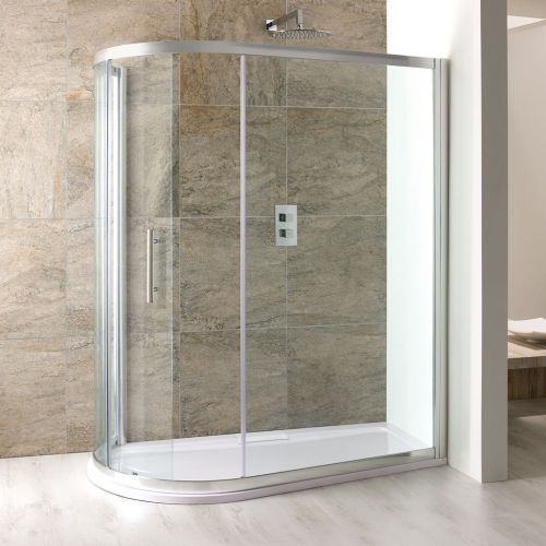 Volente Spacesaver Offset Quad 1650 x 912/700mm - Silver