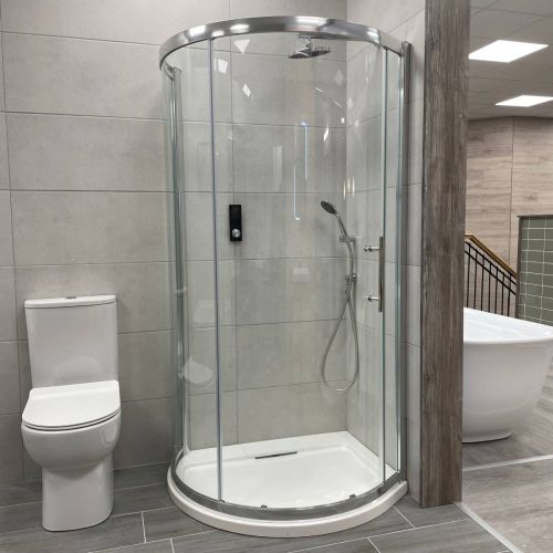 Volente 1000 x 850/650mm Spacesaver Offset Quadrant Shower Enclosure (12688)