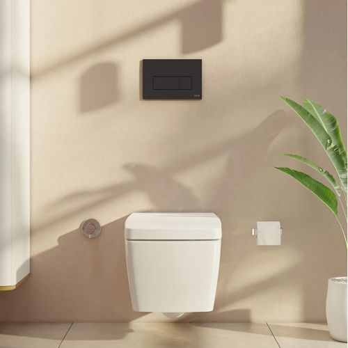 Loop Round Flush Plate - Matt Black