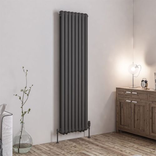 Rubano 1800 x 503mm Column Radiator - Matt Anthracite