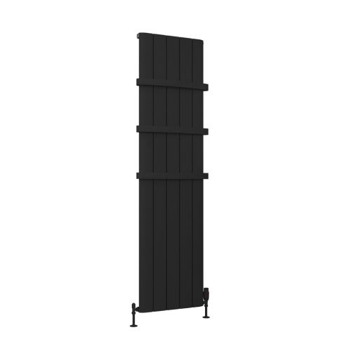 Peretti 1800 x 470mm Aluminium Radiator - Matt Black (16287)