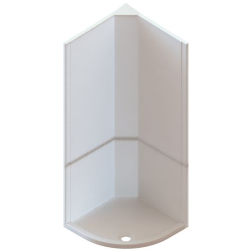 Neptune 900mm Quad Shower Enclosure - Granite Black (2723)
