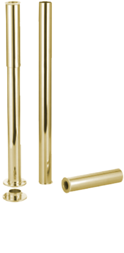Adjustable Stand Pipes For Concealing Water Supply - Brushed Brass