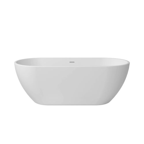 Viktor Benson Garda 1700 x 750mm Freestanding Double Ended Bath - Slim Overflow & White Waste