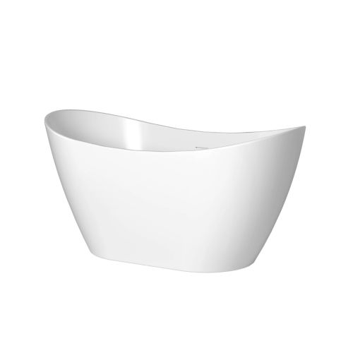 Viktor Benson Orta 1700 x 730mm Freestanding Double Ended Bath - Slim Overflow & White Waste