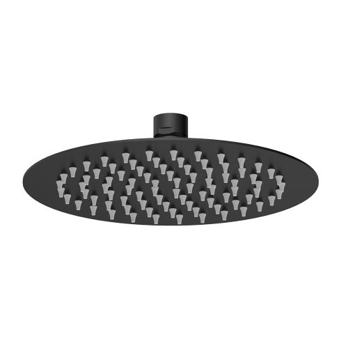Nuie 200mm Round Fixed Head - Matt Black