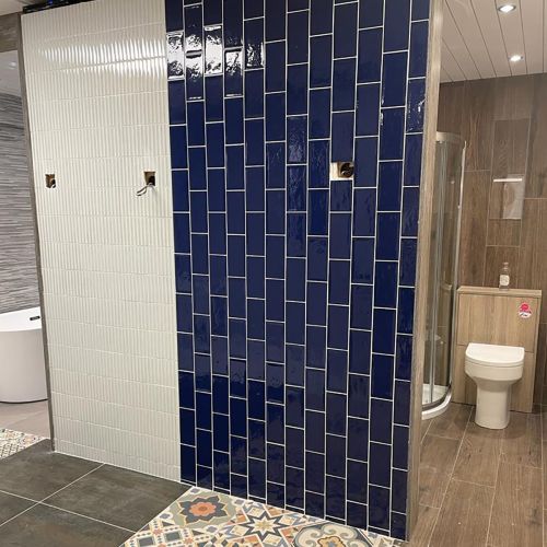 Aqua Flat Navy Metro 10 x 20cm Tile - 1sqm perbox (12909)