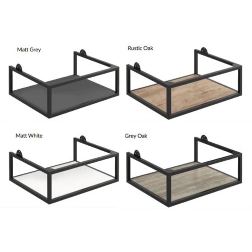 Ambience 800mm Wall Mounted Frame & Shelf - Black (13165)