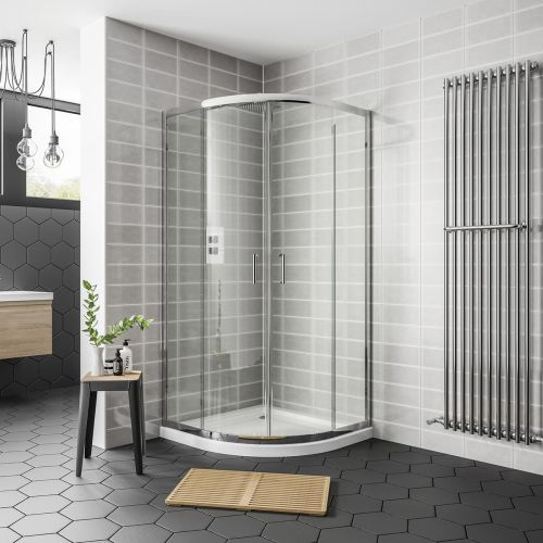 April Destini 1200 x 800mm Offset Double Door Quadrant Shower Enclosure (21164)