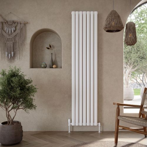 Andretti Single 1800mm x 413mm Vertical Designer Radiator - White 