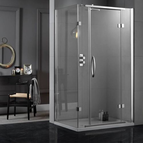 Aquadart Inline Hinged 2 Sided 800 x 800mm Shower Enclosure (10119)