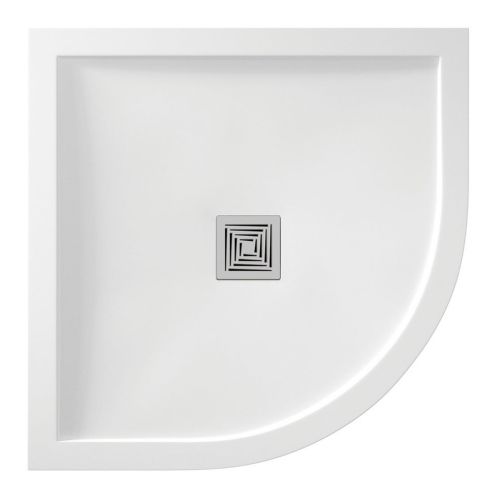 Aquadart Aqualavo 1200 x 900mm Offset Quadrant Shower Tray Right Hand - Gloss White (20816)