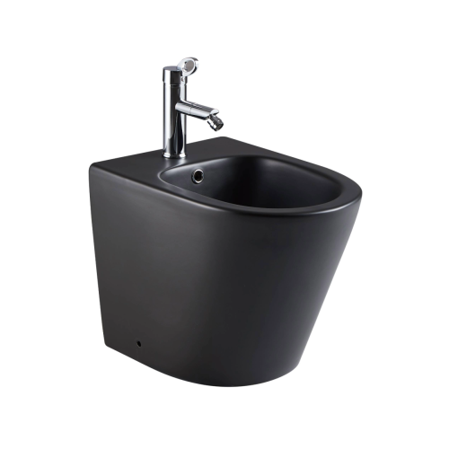 Arc Floor Mounted Bidet Without Tap - Matt Black
