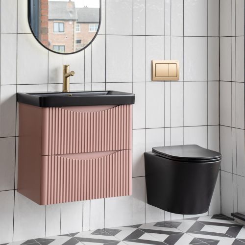 Arc Wall Hung Toilet & Soft Close Seat - Matt Black (21317)