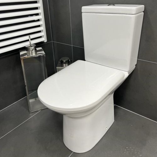 Roca Aris Rimless Close Coupled Toilet & Soft Close Seat (15898)