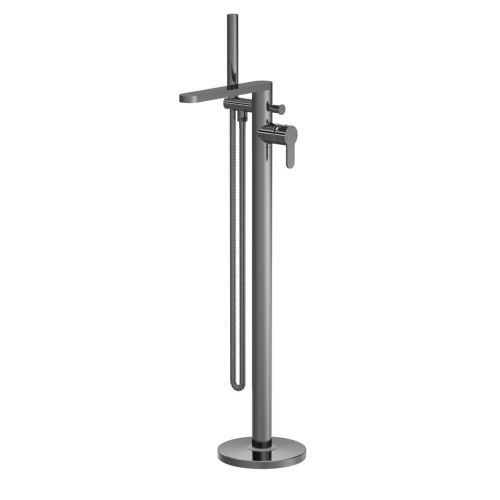 Nuie Arvan Floor Standing Bath Shower Mixer ARV721 - Brushed Gun Metal (13554)