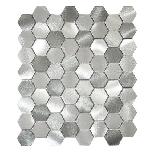 Alpha Silver 24.5 x 28.3cm Mosaic Tile