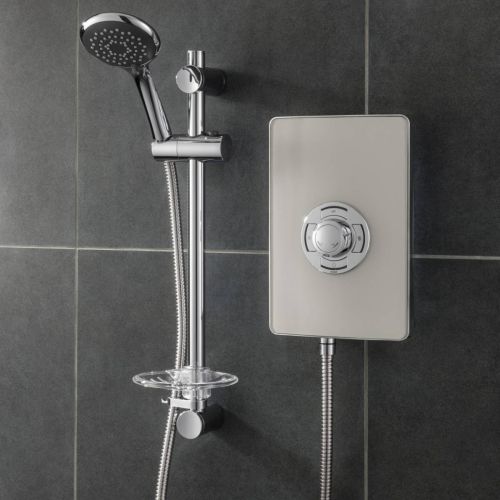 Triton Aspirante 9.5kw Electric Shower - Brushed Steel (4282)