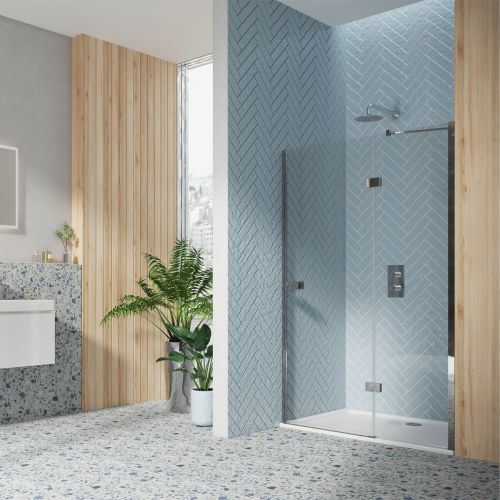 Dawn Athena 800mm Hinged In-Line Shower Door (16142)