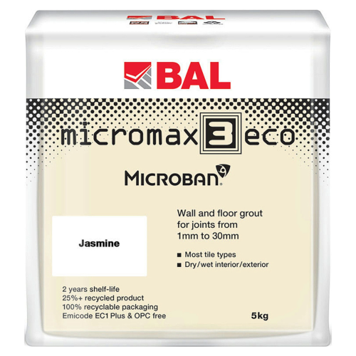 BAL Micromax3 ECO rapid Set Flexible Anti-Bacterial Grout - 5kg - Jasmine
