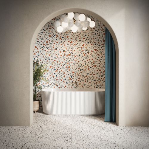 Roberto 1700mm Fluted Back To Wall Bath (19481)